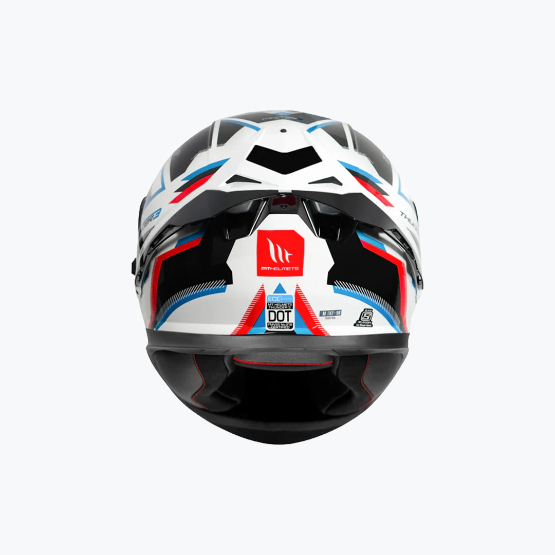 MT Thunder 3 SV Pro Blaze A7 Gloss White Full Face Motorcycle Helmet