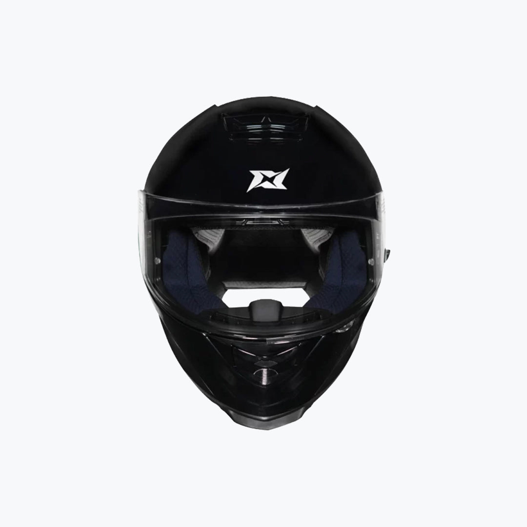 AXXIS Eagle SV Solid A1 Black Full Face Motorcycle Helmet with Sun Visor