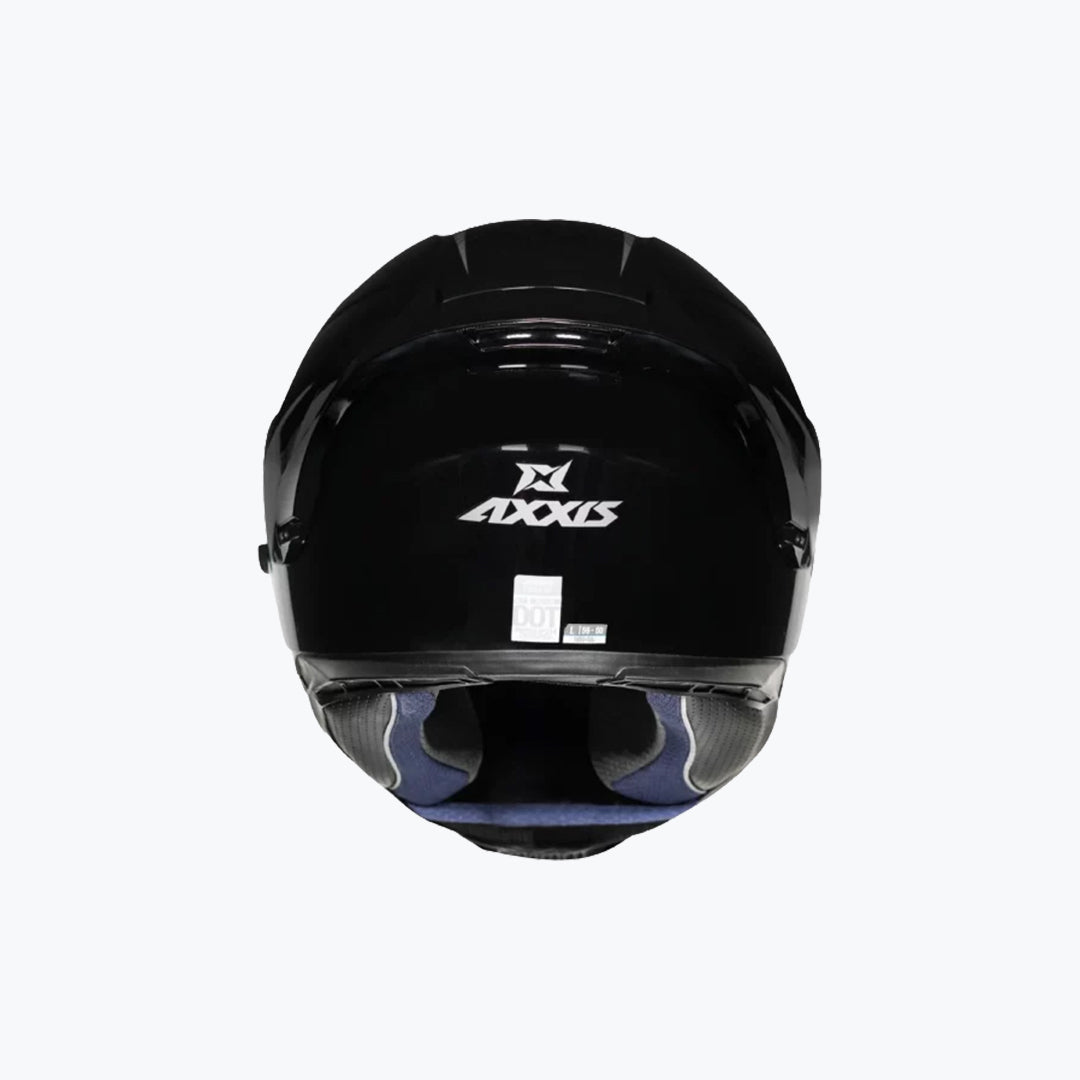 AXXIS Eagle SV Solid A1 Black Full Face Motorcycle Helmet with Sun Visor