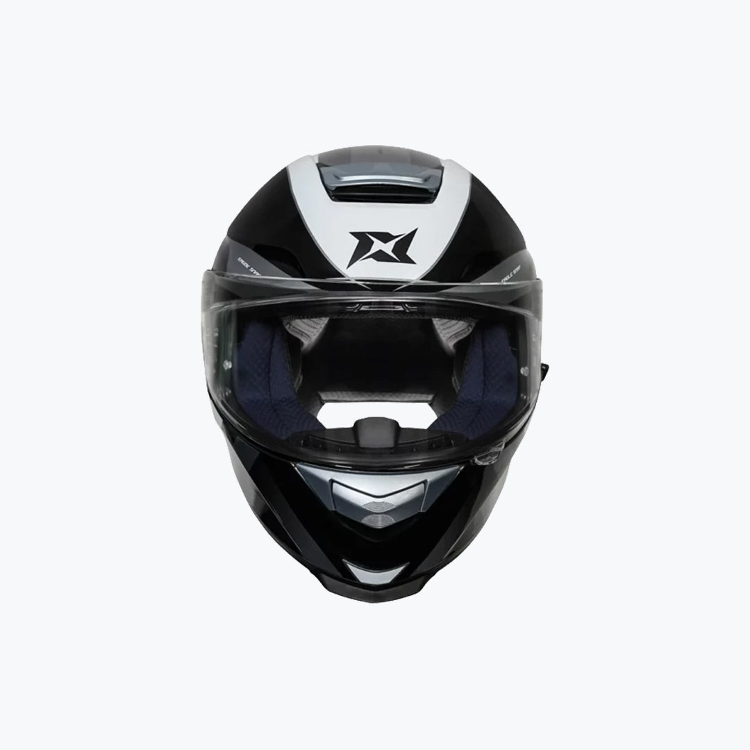 AXXIS Eagle SV Snap B2 Black Grey Full Face Motorcycle Helmet with Sun Visor