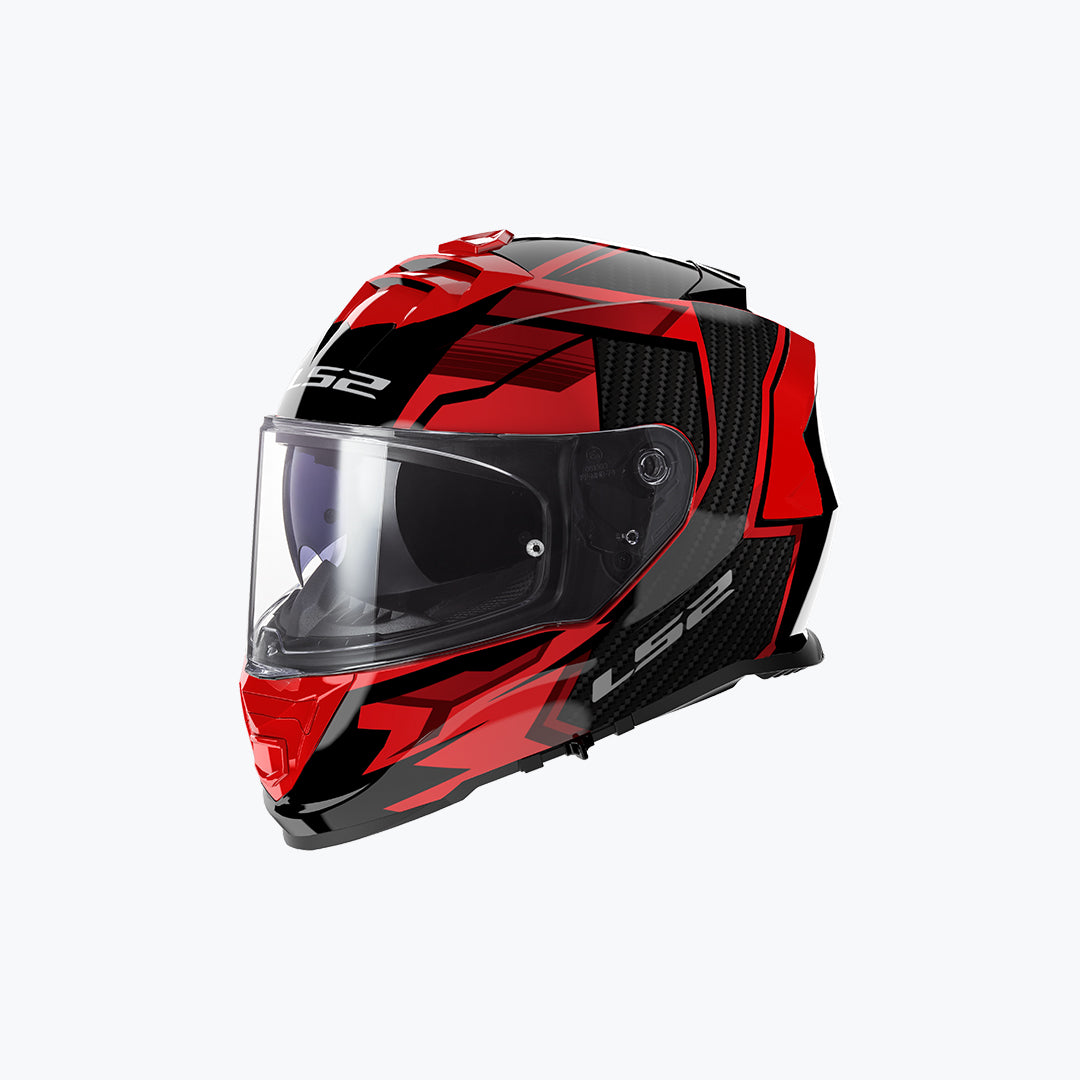 LS2 FF800 Storm II Tracker Full Face Helmet Black Red Medium