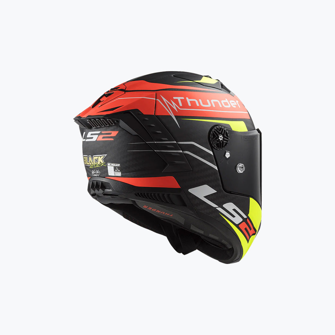 LS2 FF805 Thunder Attack Matt Red H-V Yellow