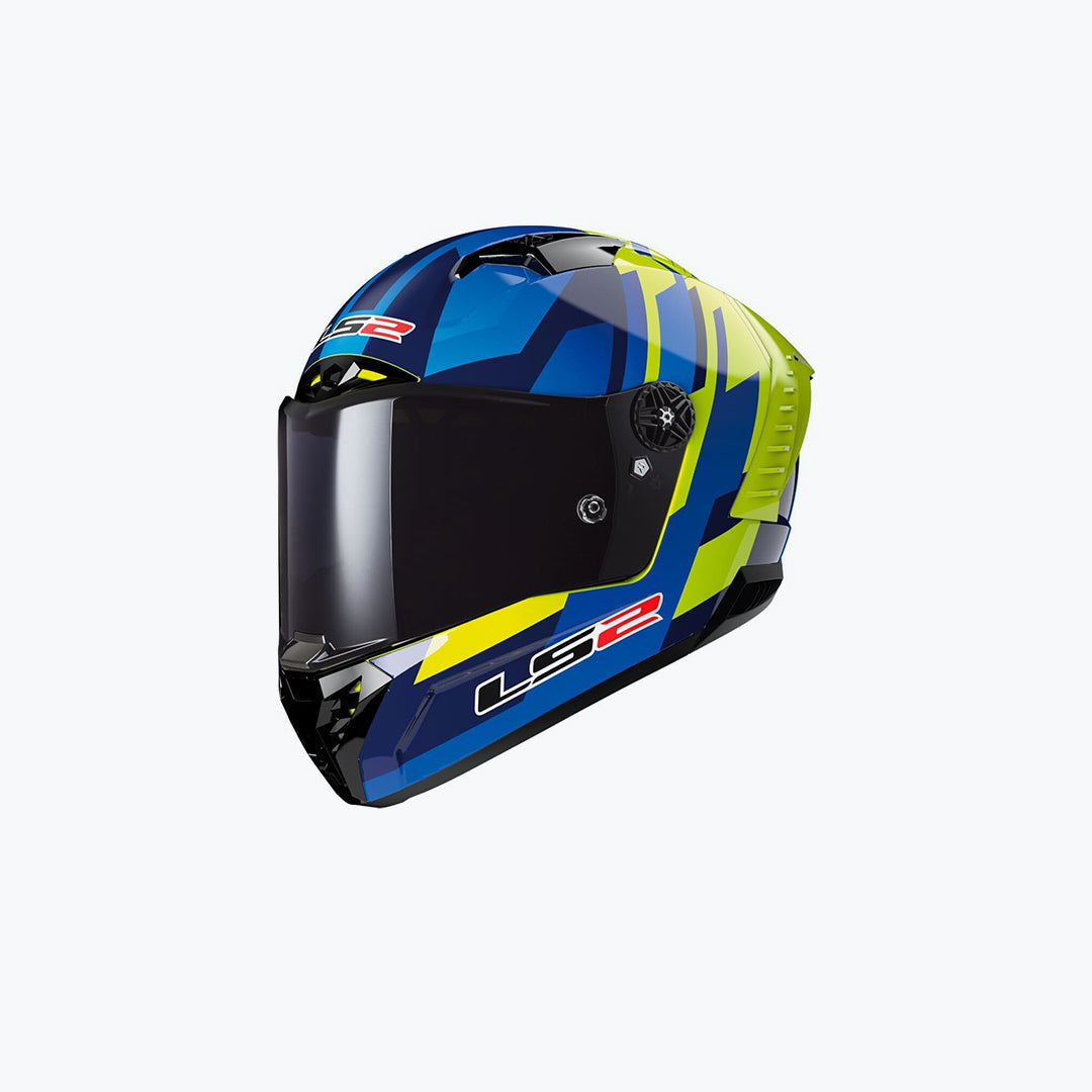 LS2 FF805 Thunder C Gas Blue H-V Yellow Helmet