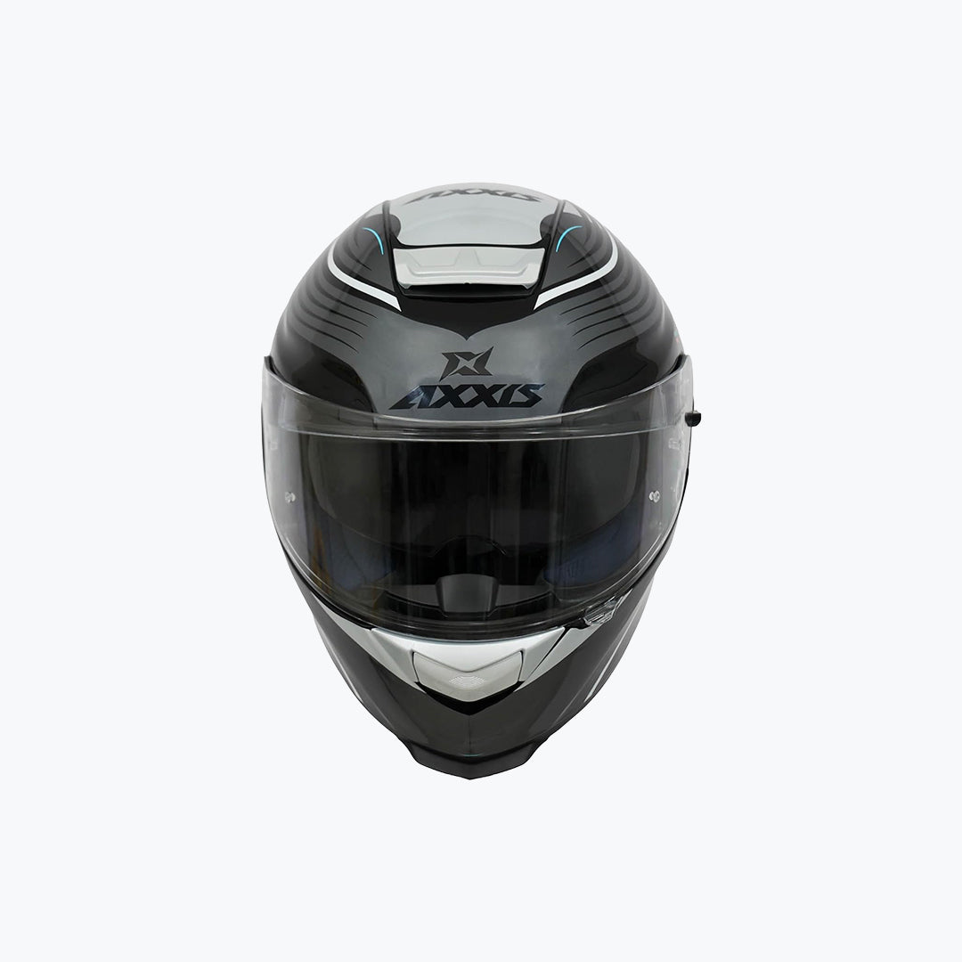 AXXIS Eagle SV Lines B7 Blue Black Full Face Motorcycle Helmet with Sun Visor