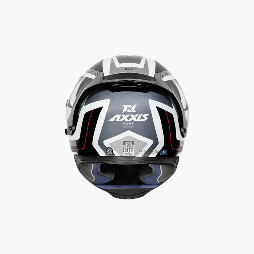 AXXIS Eagle SV Illes A2 Gloss Grey Full Face Motorcycle Helmet