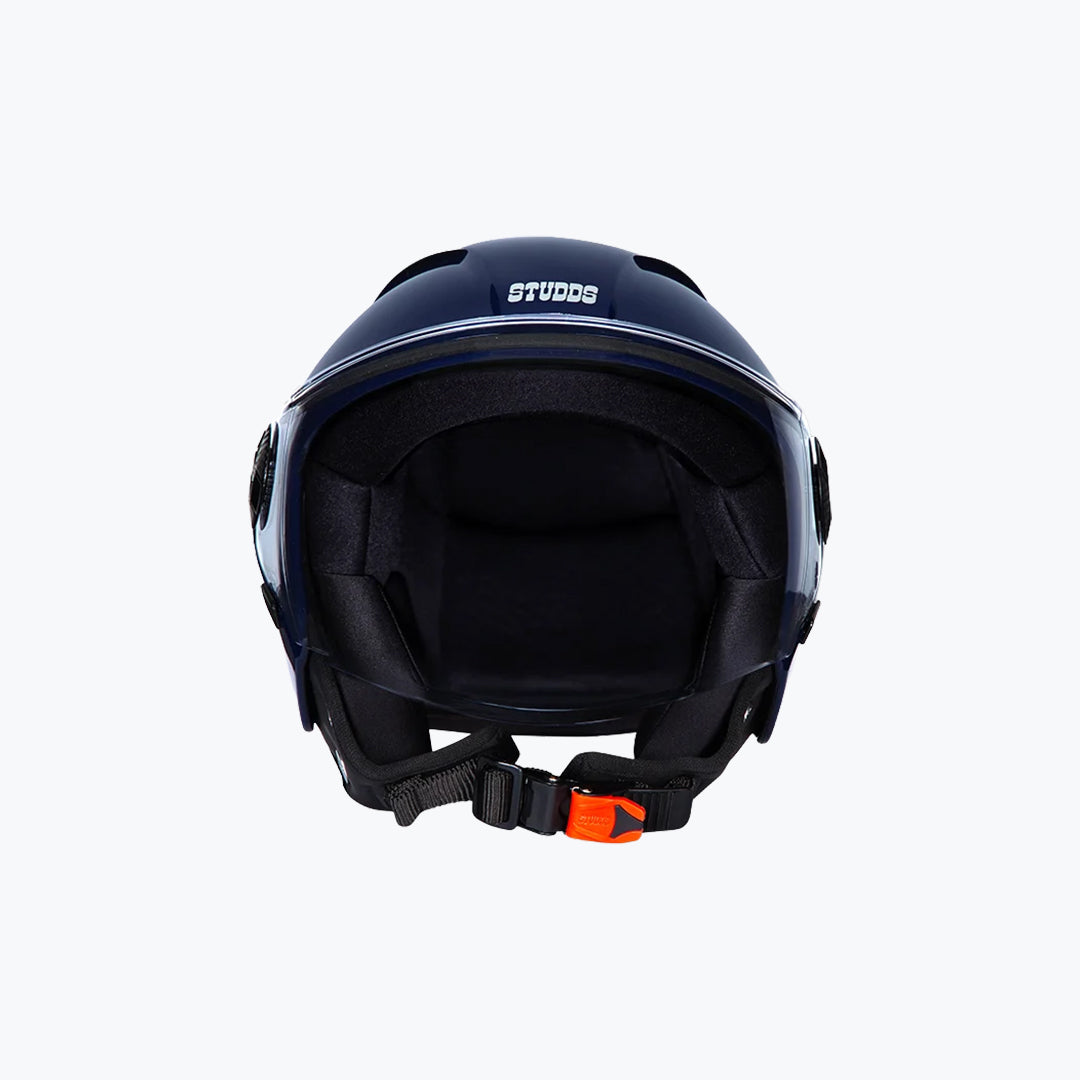 STUDDS Vogue Dapper Blue Open Face Motorcycle Helmet
