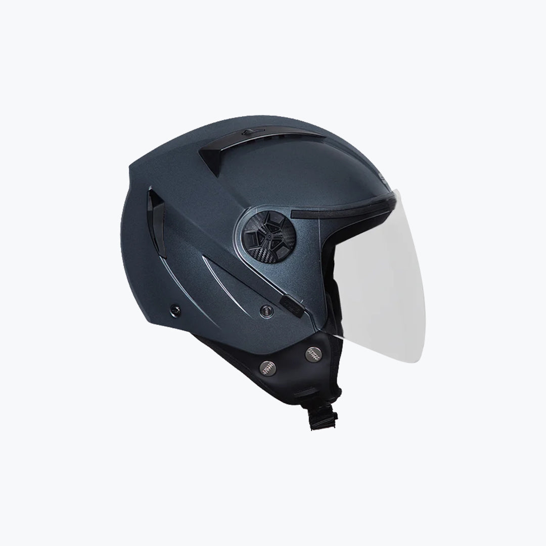 STUDDS Vogue Gun Grey Open Face Motorcycle Helmet