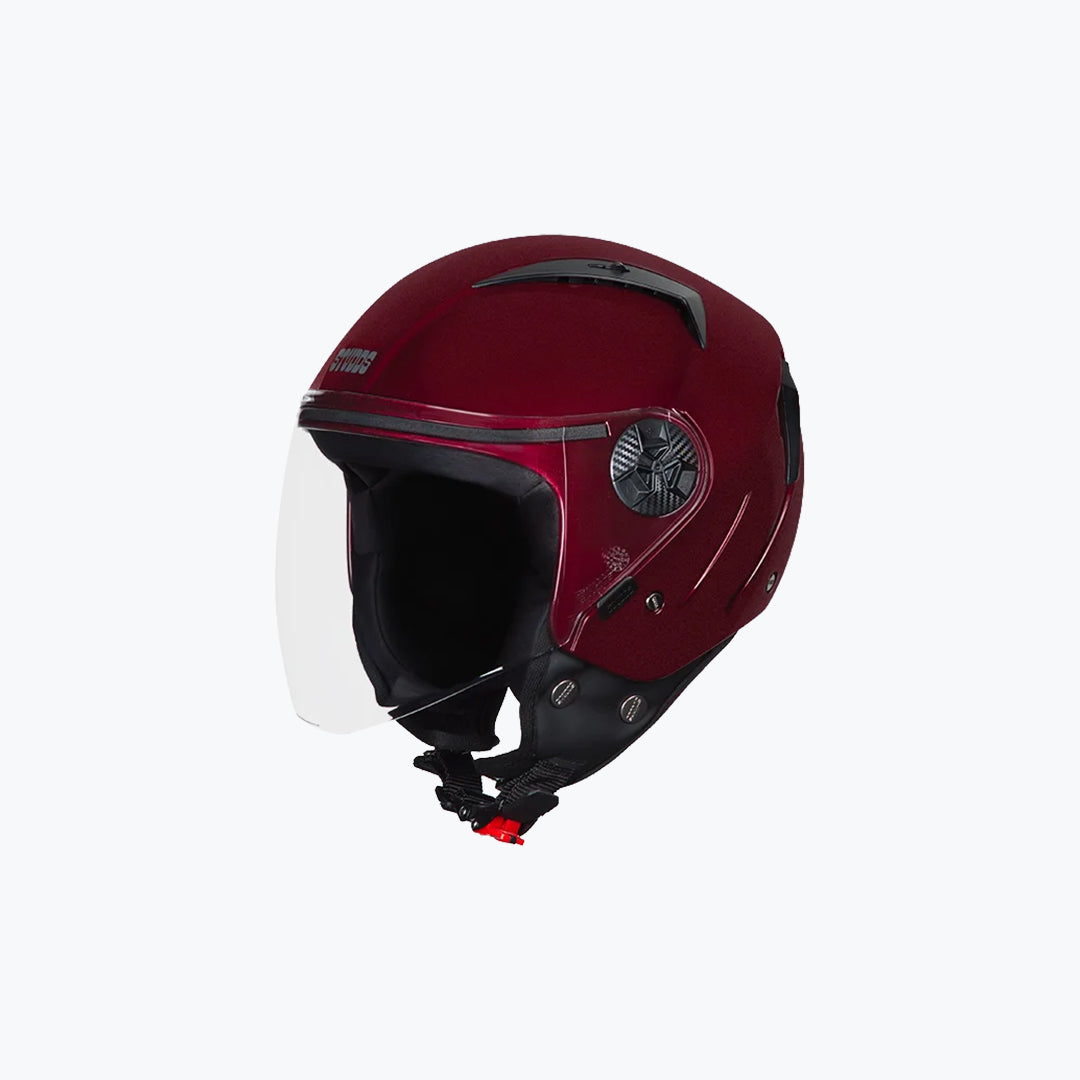 Studds Vogue Helmet Wine Red – Open Face Motorcycle Helmet