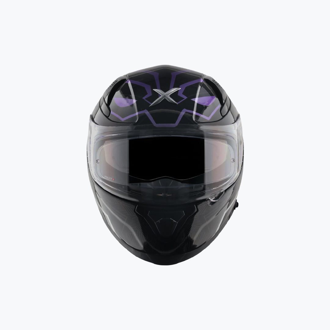 AXOR Apex Marvel Black Panther Black Purple Full Face Helmet