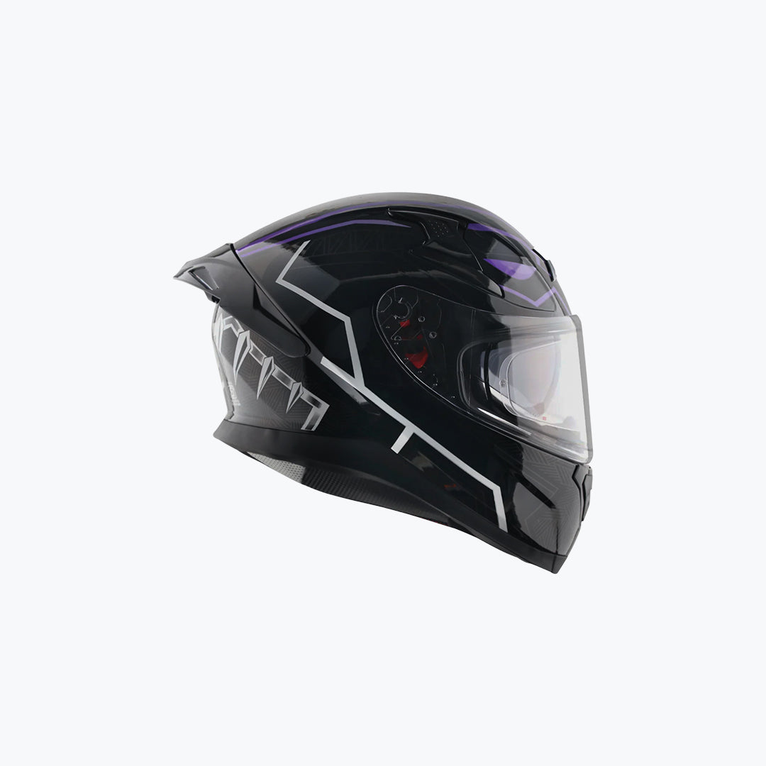 AXOR Apex Marvel Black Panther Black Purple Full Face Helmet