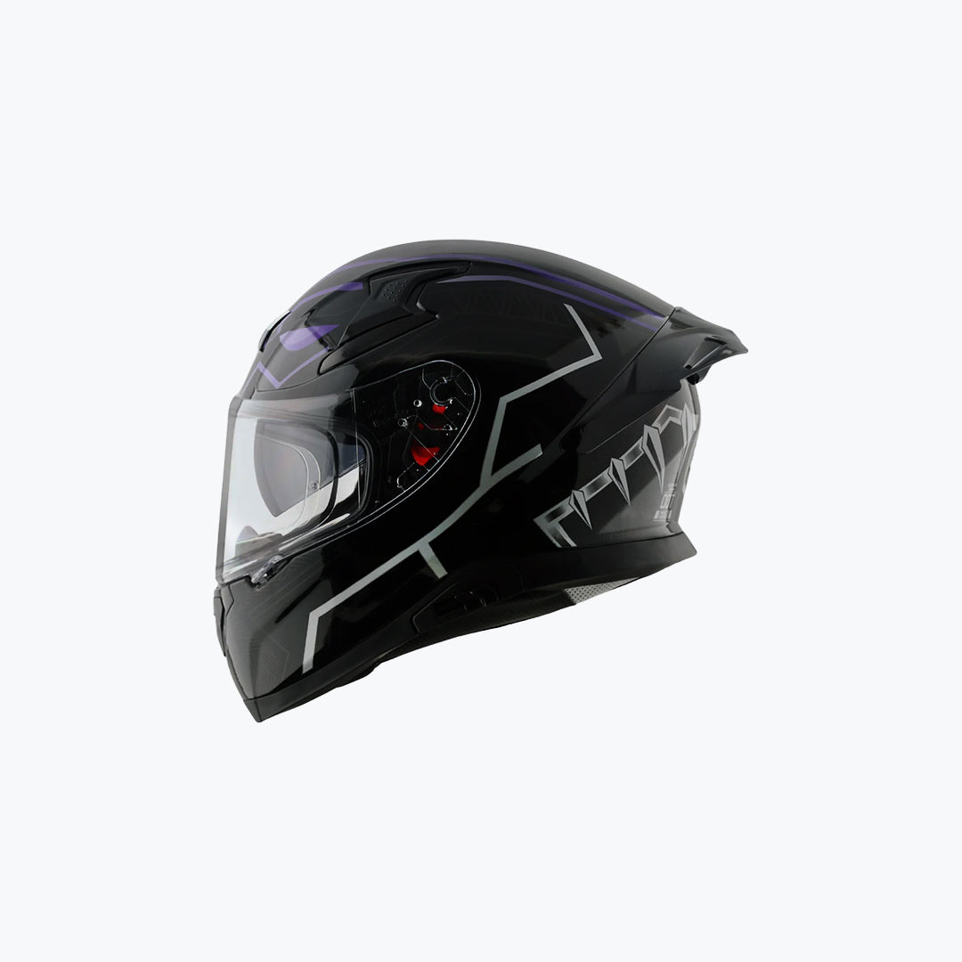 AXOR Apex Marvel Black Panther Black Purple Full Face Helmet