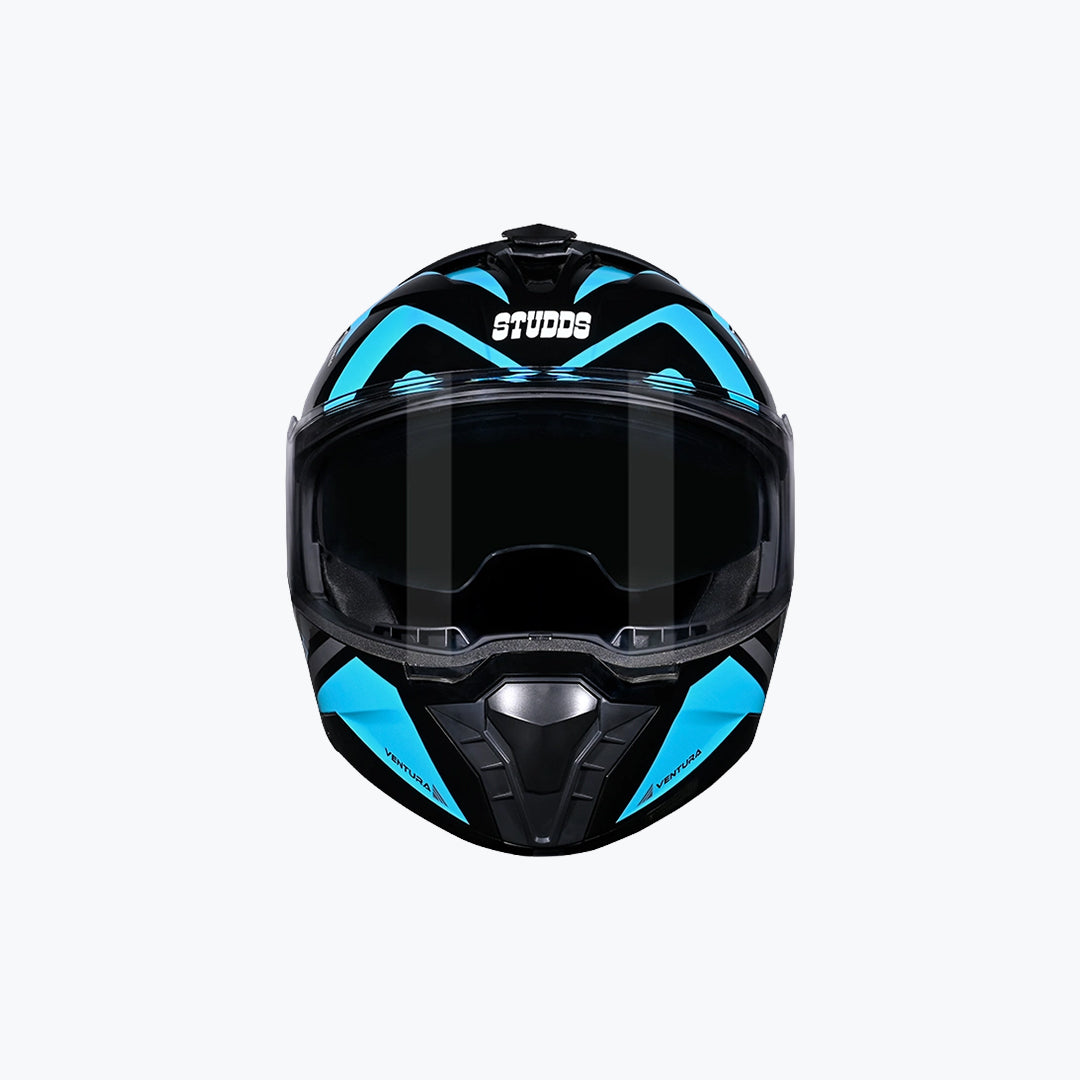 Studds Trooper D3 Helmet Black N1 Blue – Full Face Motorcycle Helmet