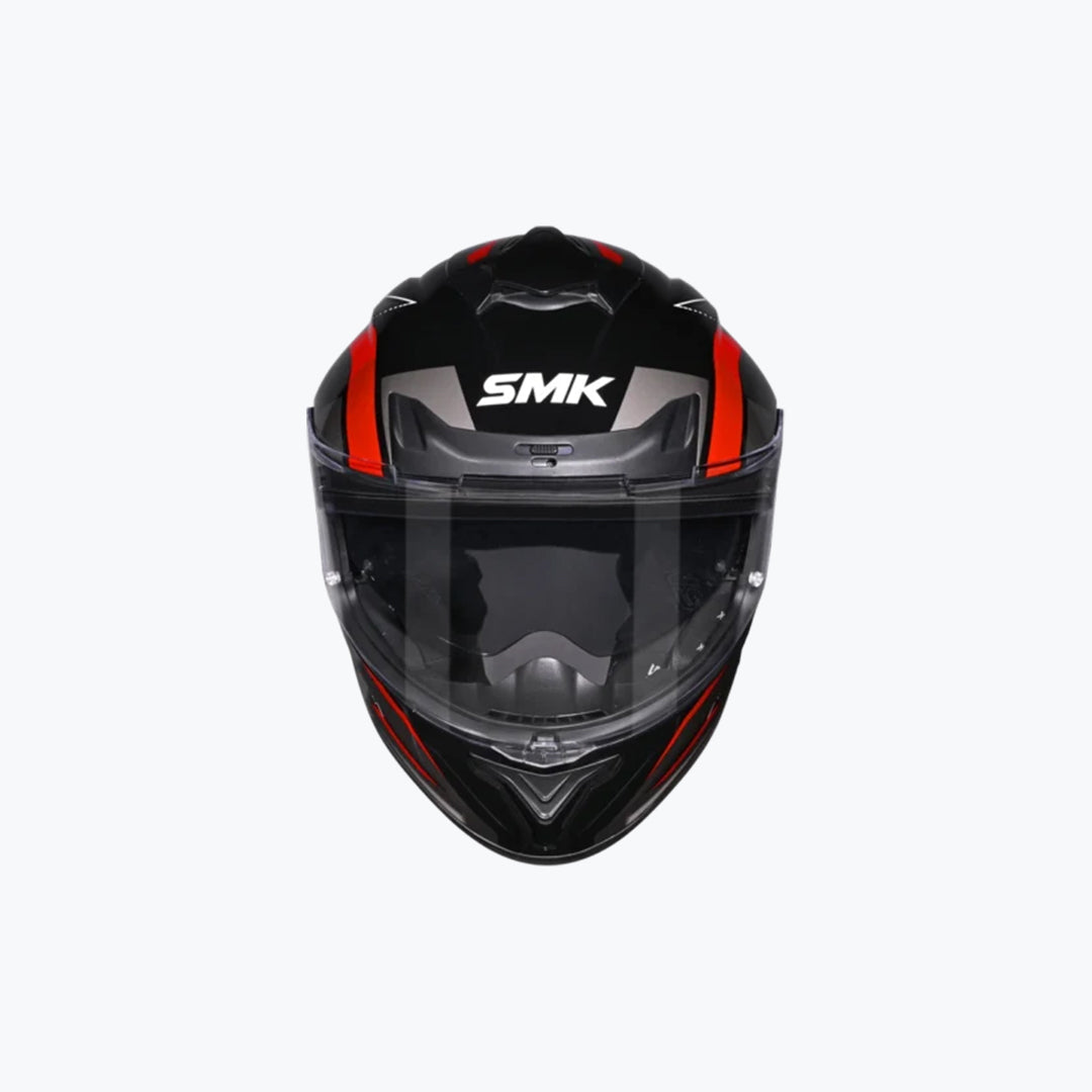 SMK Typhoon Azonix GL263 Gloss Black Grey Red Full Face Helmet