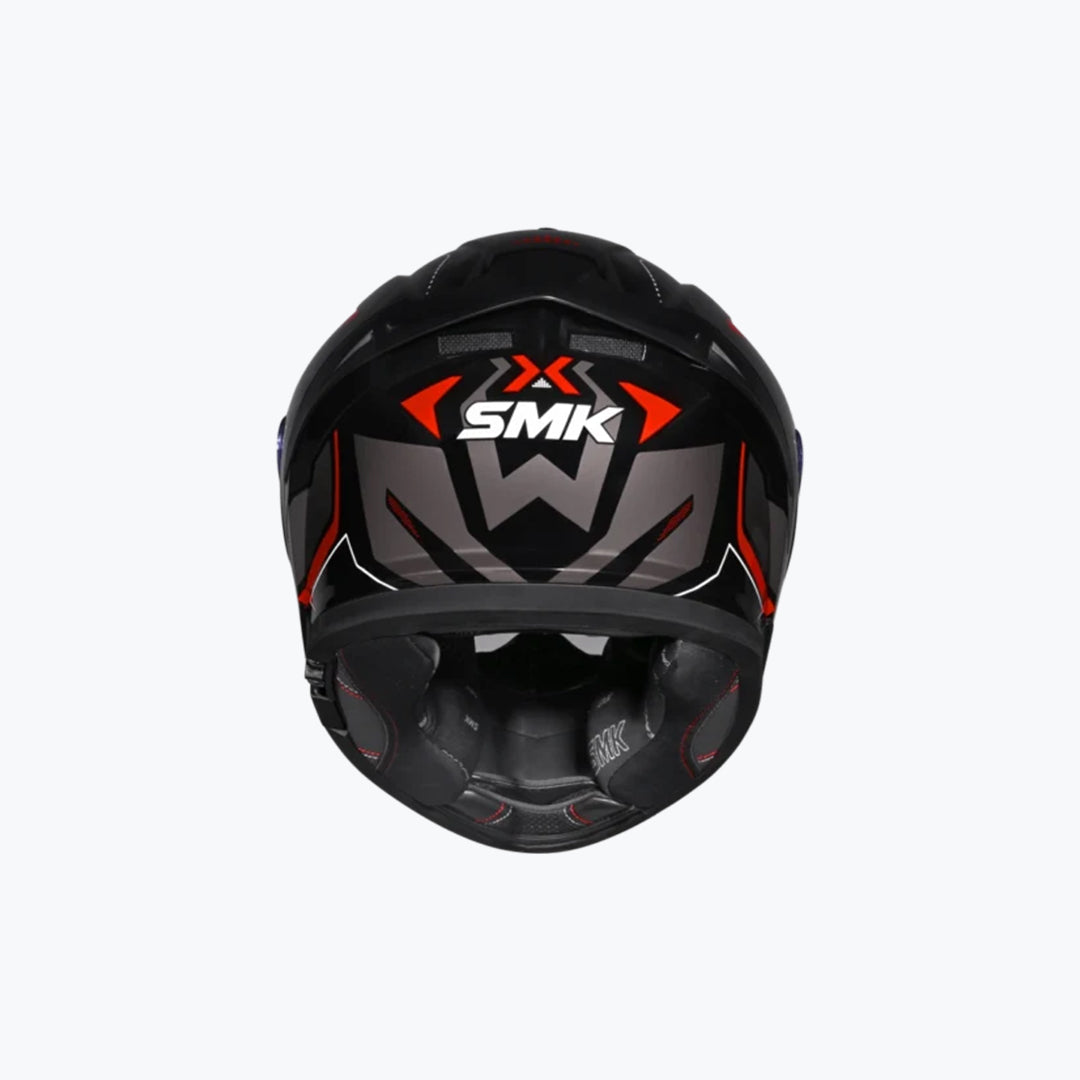 SMK Typhoon Azonix GL263 Gloss Black Grey Red Full Face Helmet