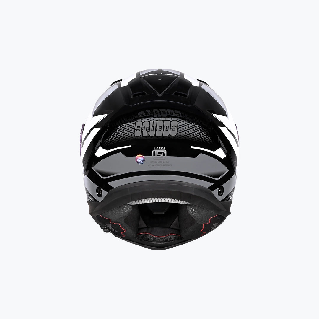 Studds Helios D1 Asphalt (WCV) Helmet Black N4 Grey