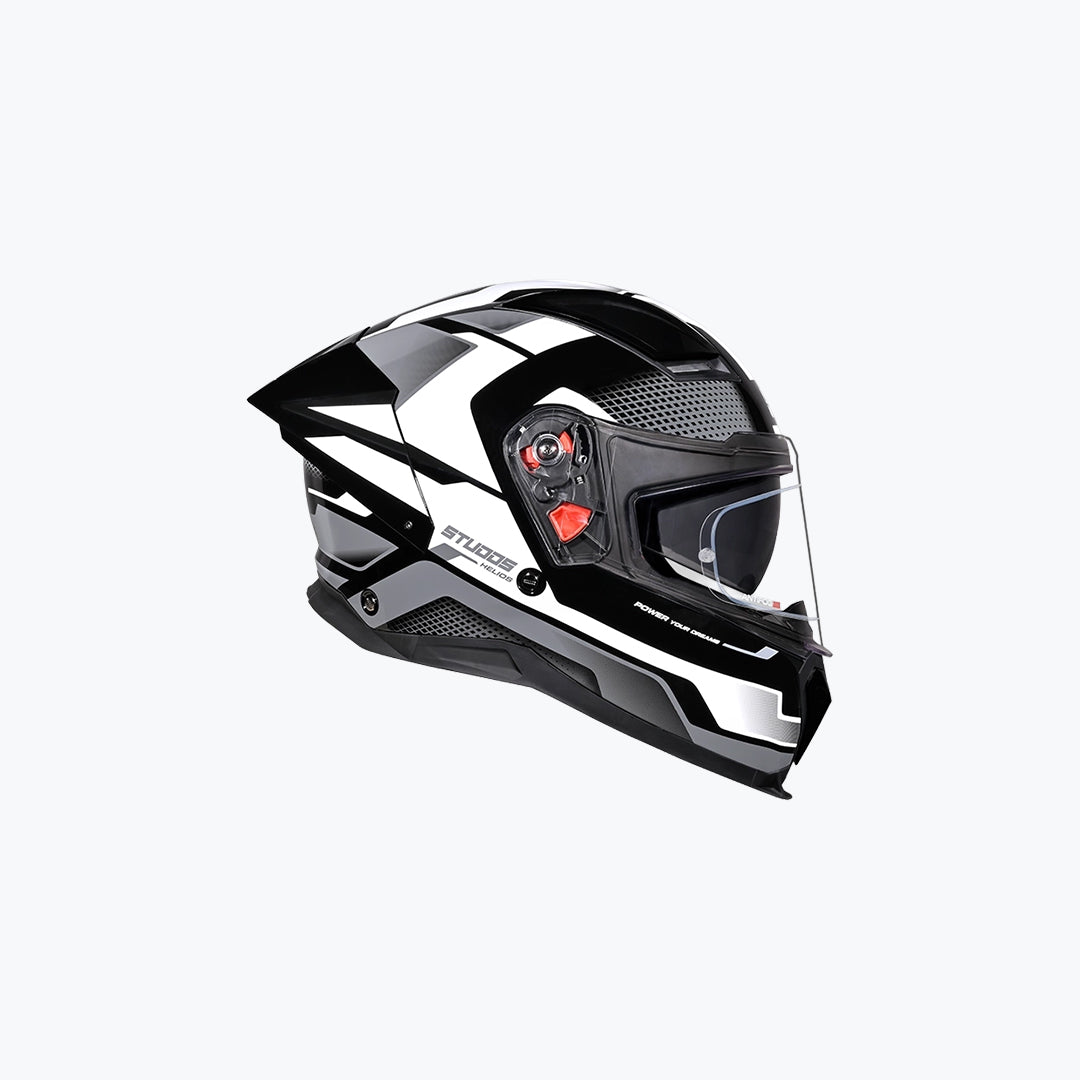 Studds Helios D1 Asphalt (WCV) Helmet Black N4 Grey