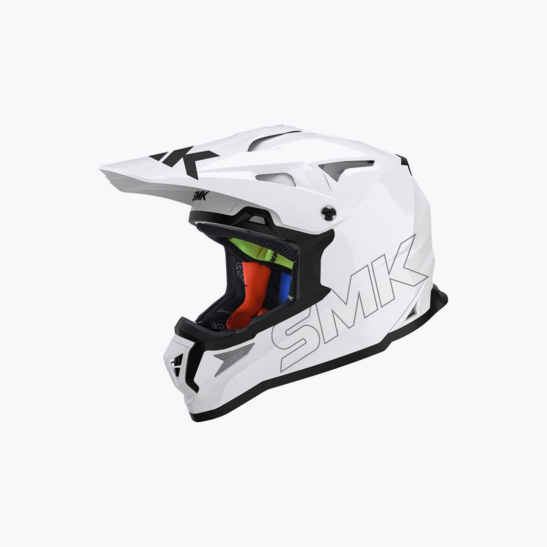 SMK Allterra Unicolour White GL120 Adventure Full Face Helmet