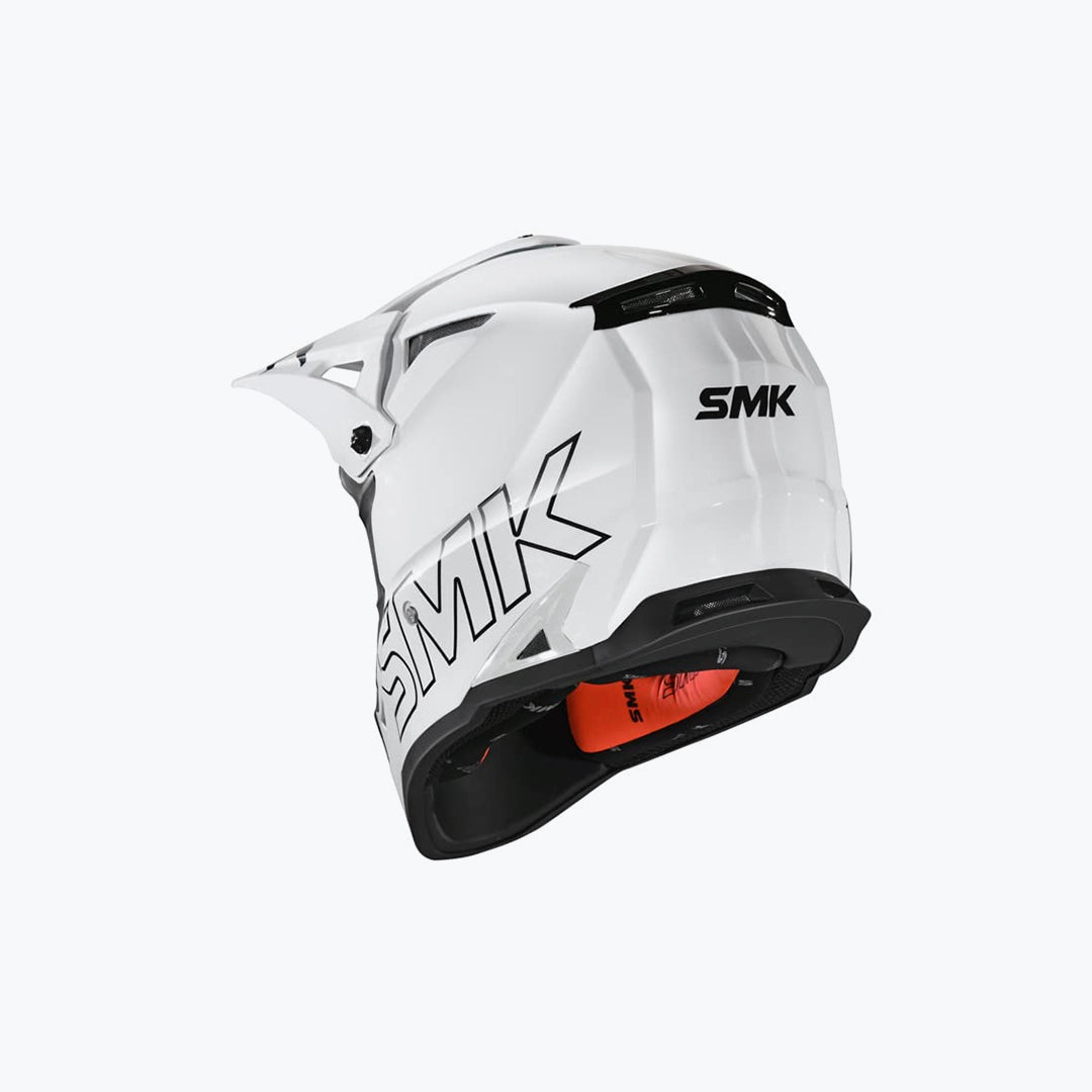 SMK Allterra Unicolour White GL120 Adventure Full Face Helmet