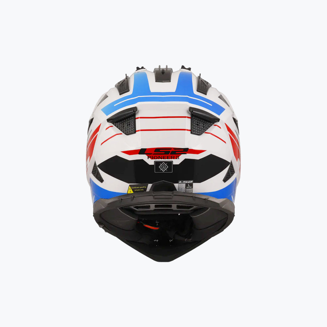 LS2 MX436 Pioneer II Namib White Blue Red Helmet