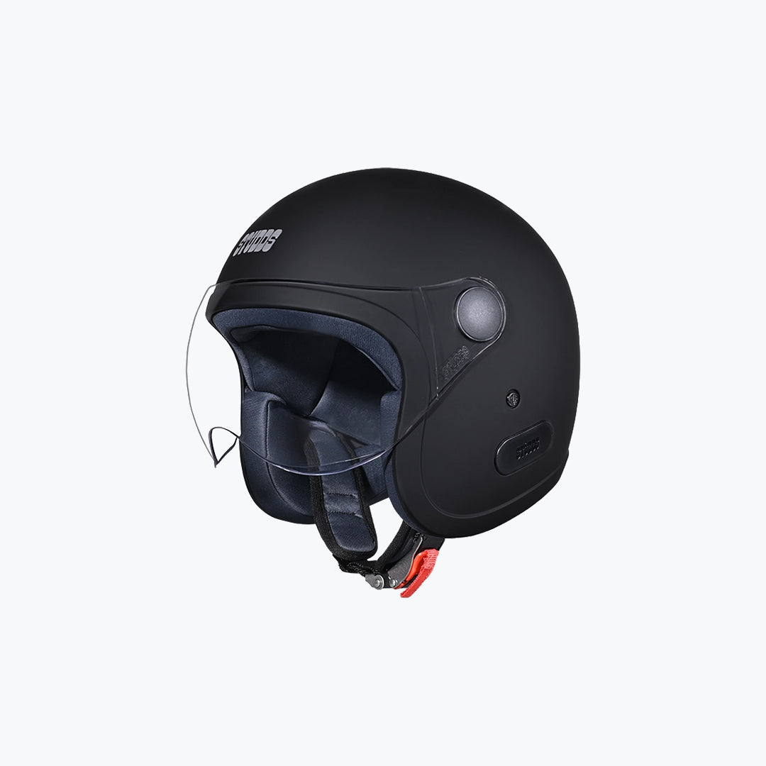 Studds Jet Helmet with Short Visor Black – Open Face Motorcycle Helmet