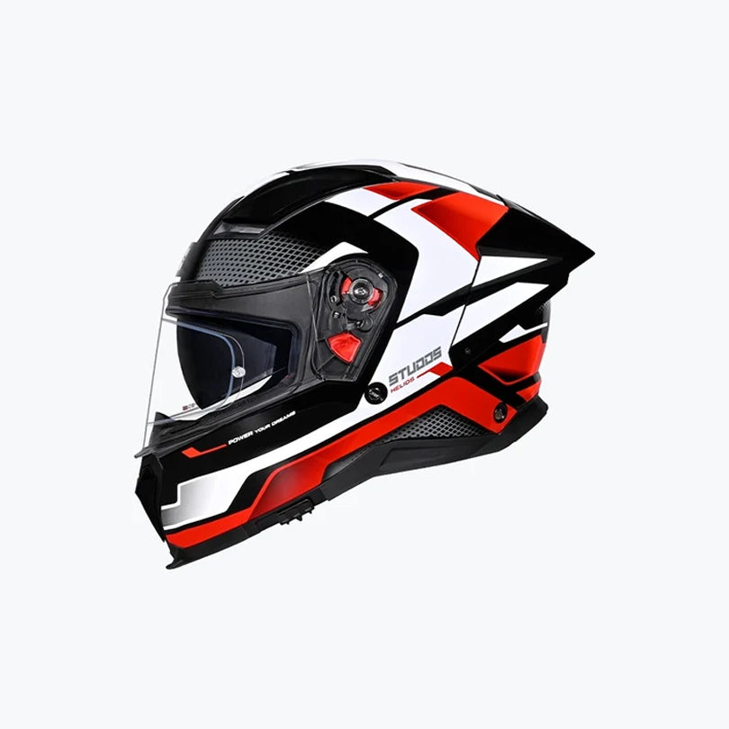 Studds Helios D1 Asphalt Helmet Black N2 Red