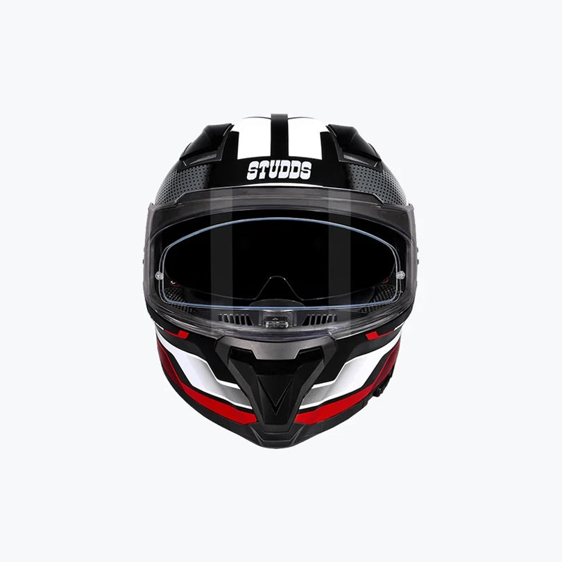 Studds Helios D1 Asphalt Helmet Black N2 Red