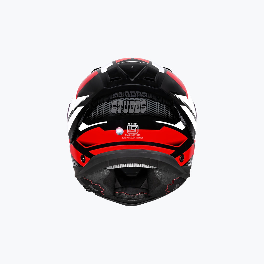 Studds Helios D1 Asphalt Helmet Black N2 Red