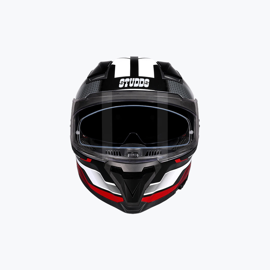 Studds Helios D1 Asphalt Helmet Black N2 Red