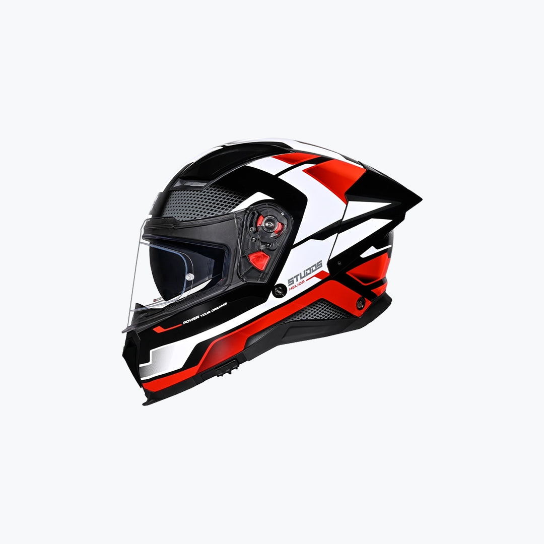 Studds Helios D1 Asphalt Helmet Black N2 Red