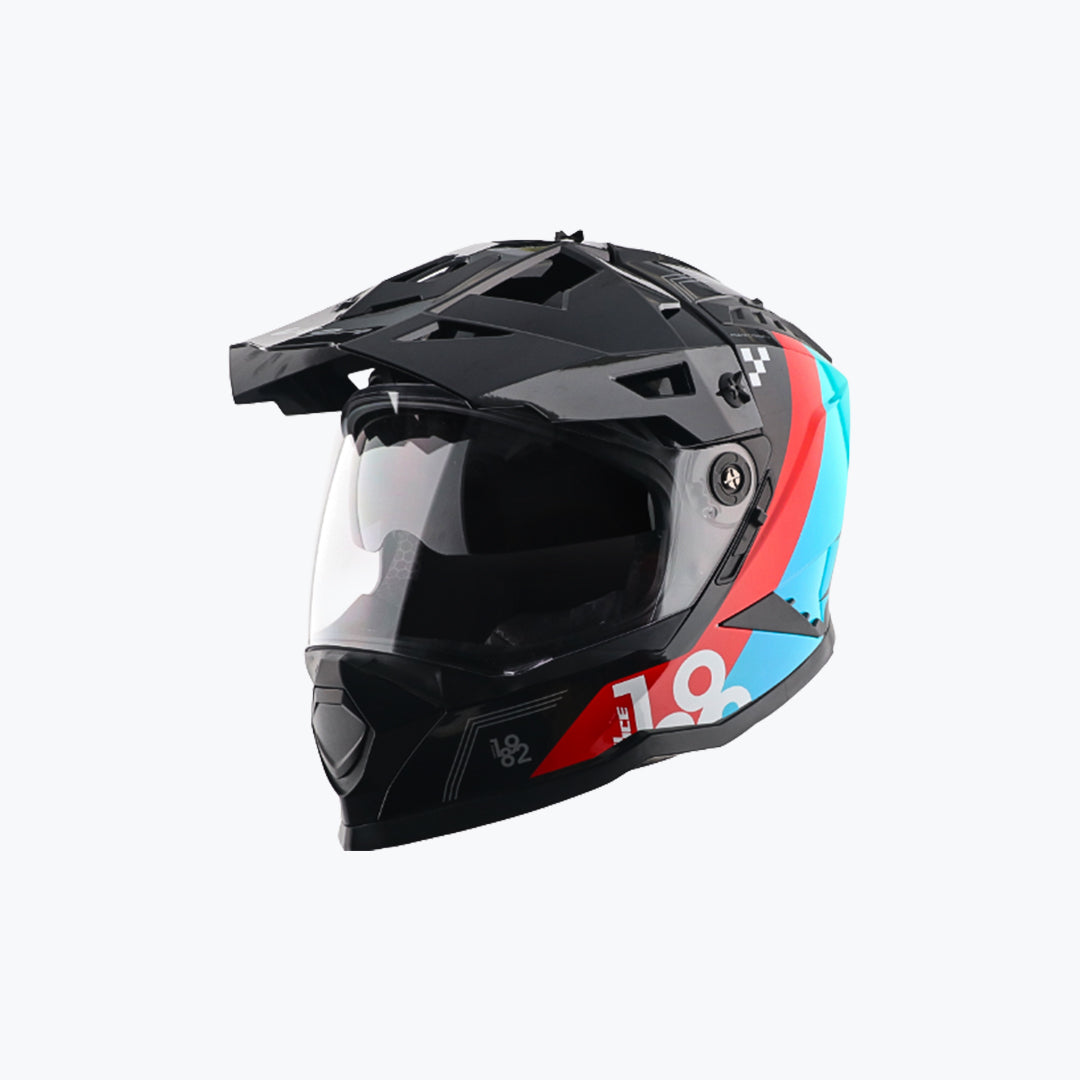 Vega Off Road 11 Dirt X Aircraft Helmet Black Red