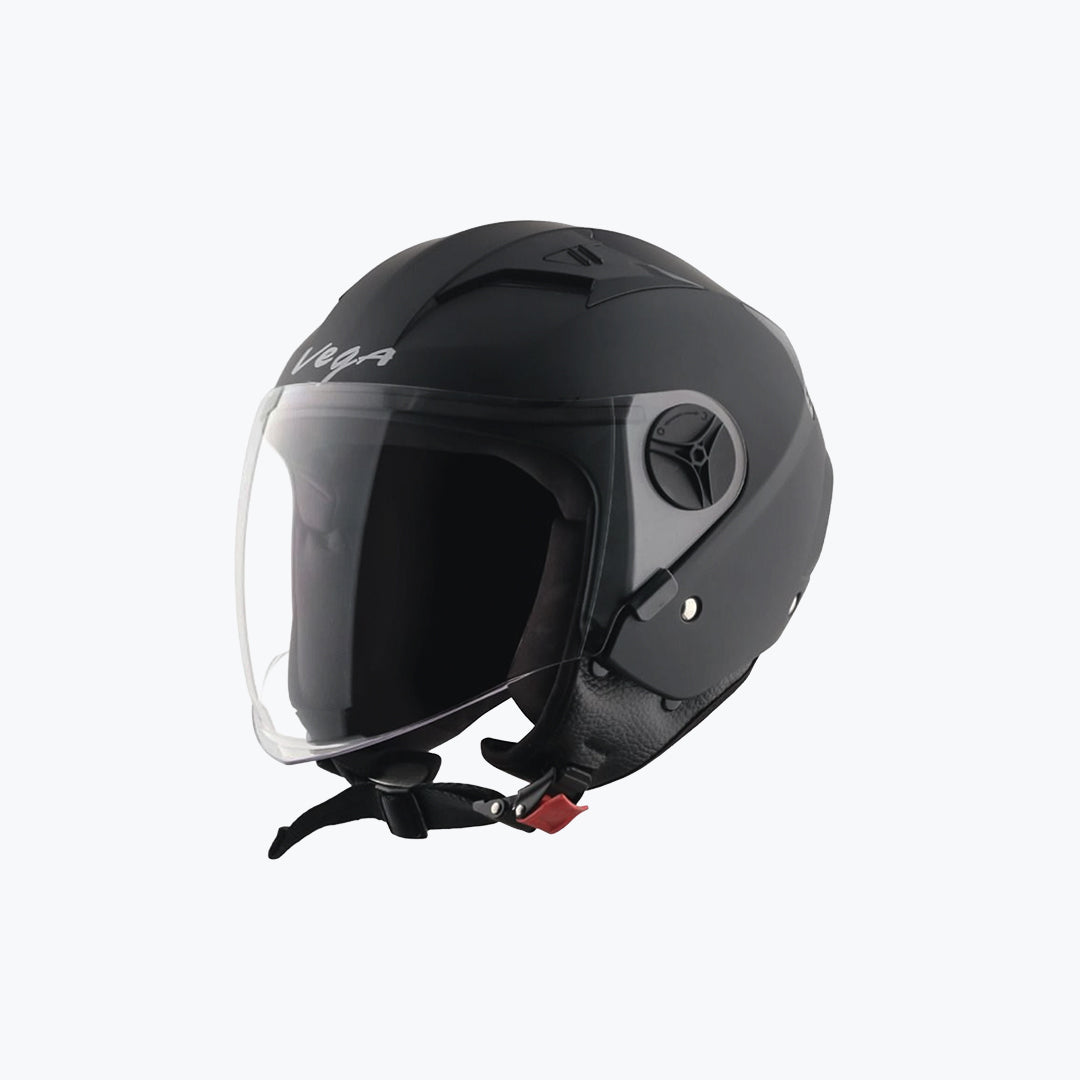 Vega Clark DX Open Face Helmet Solid Blue / Athena Grey / Black / Dull Black / Ivory / Light Purple / Matt Black / White