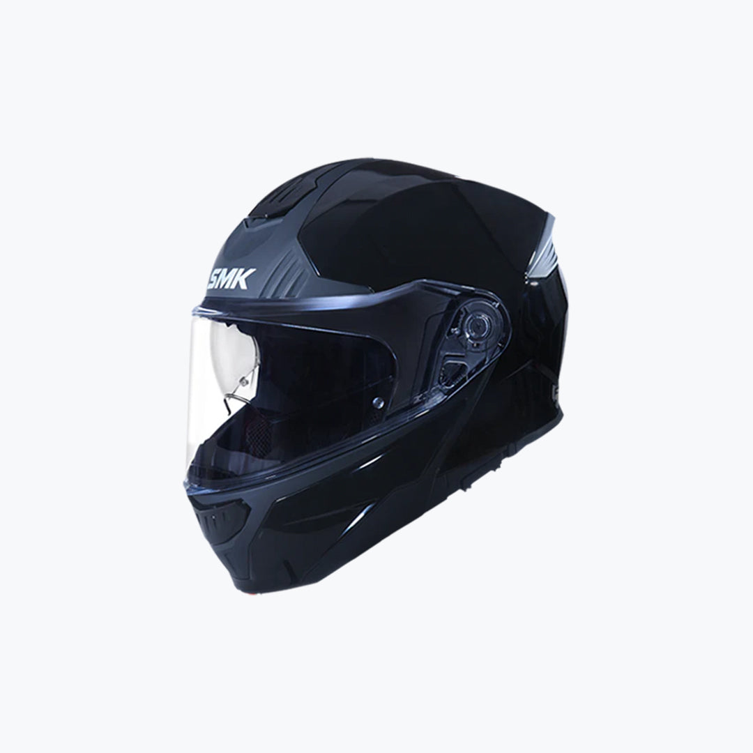 SMK Gullwing Unicolour GL200 Gloss Black Flip-Up Modular Helmet