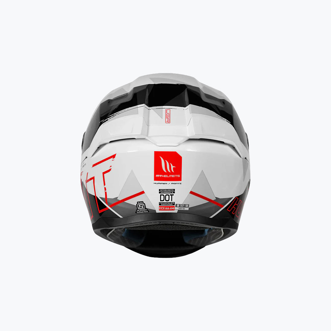 MT Hummer Monti A5 Gloss Full Face Motorcycle Helmet
