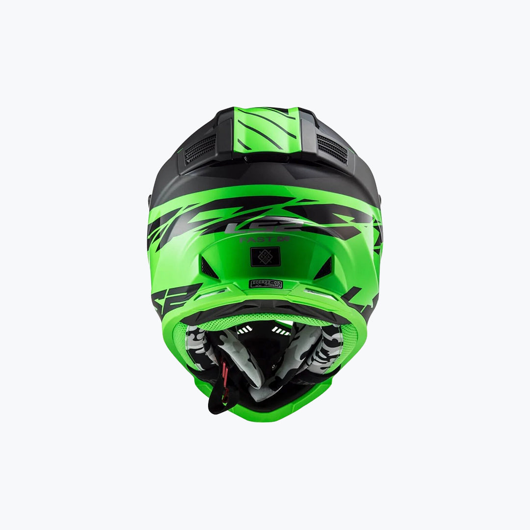 LS2 MX437 FAST EVO ROAR MATT GLOSS BLACK GREEN