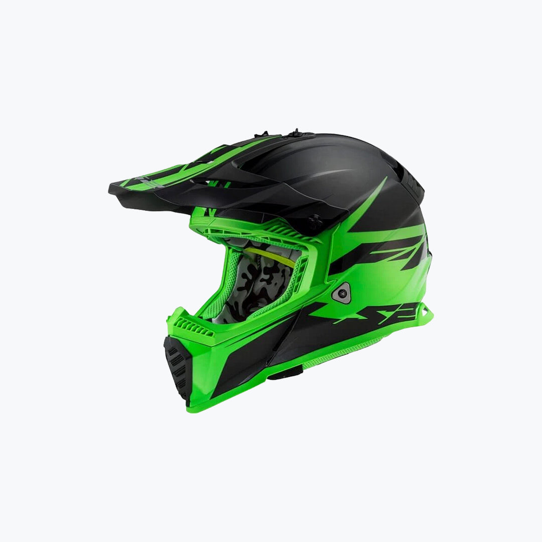 LS2 MX437 FAST EVO ROAR MATT GLOSS BLACK GREEN