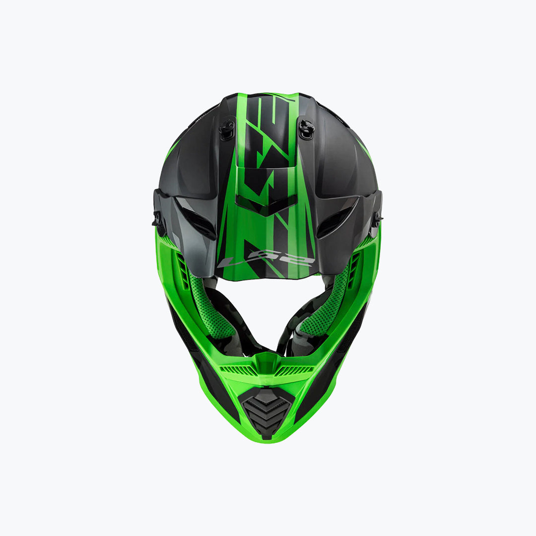 LS2 MX437 FAST EVO ROAR MATT GLOSS BLACK GREEN