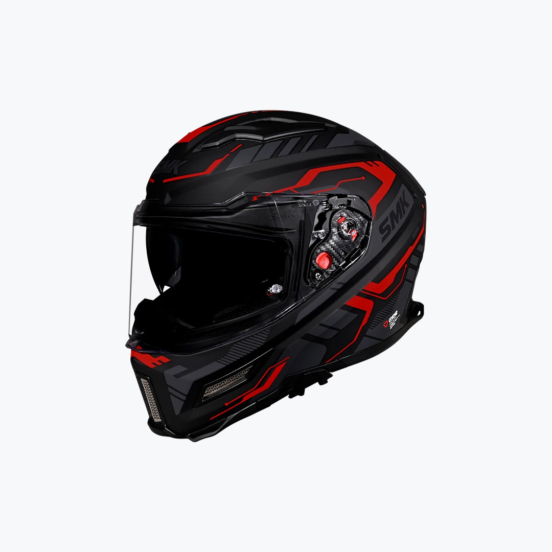 SMK Agnar Tektron MA263 Matt Black Grey Red M