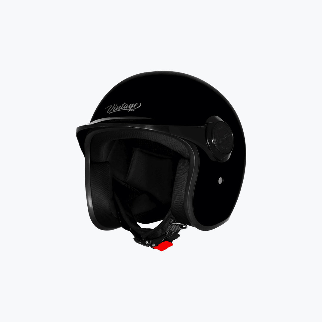 Steelbird SBH-65 Vintage DOT 3.0 Helmet Glossy Black