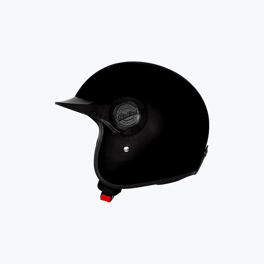 Steelbird SBH-65 Vintage DOT 3.0 Helmet Glossy Black