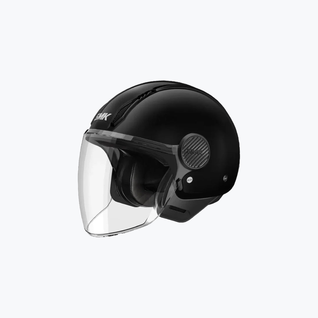SMK Laminar Unicolour GL200 Full Face Helmet Gloss Black M Size