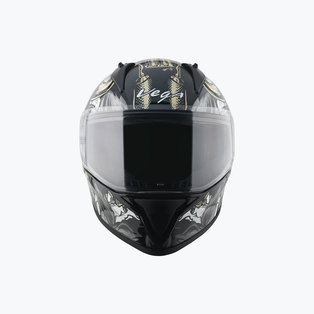 Vega Bolt DX Bull Full Face Helmet Black Grey