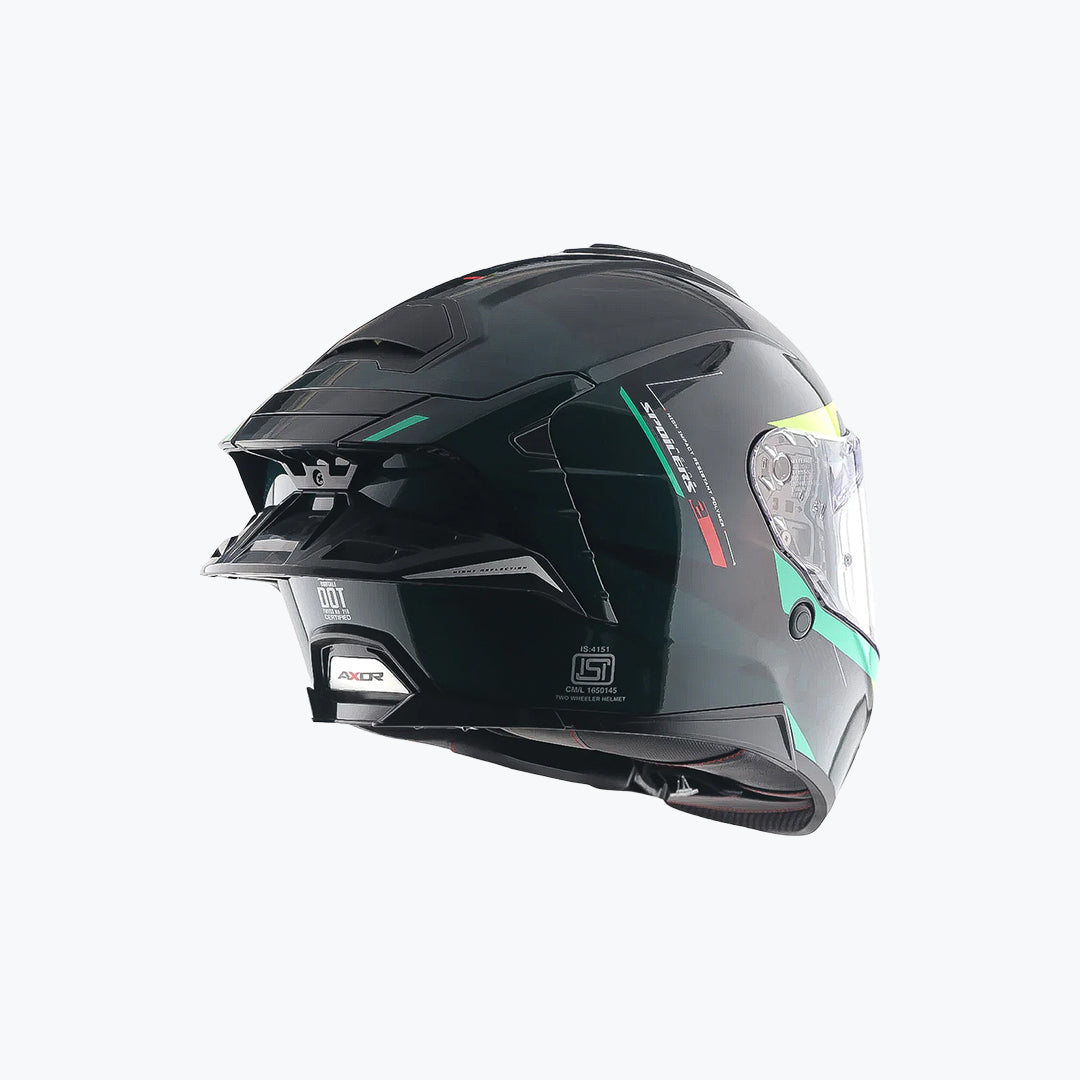 Axor Brutale Kryptic Dual Spoiler Full Face Helmet