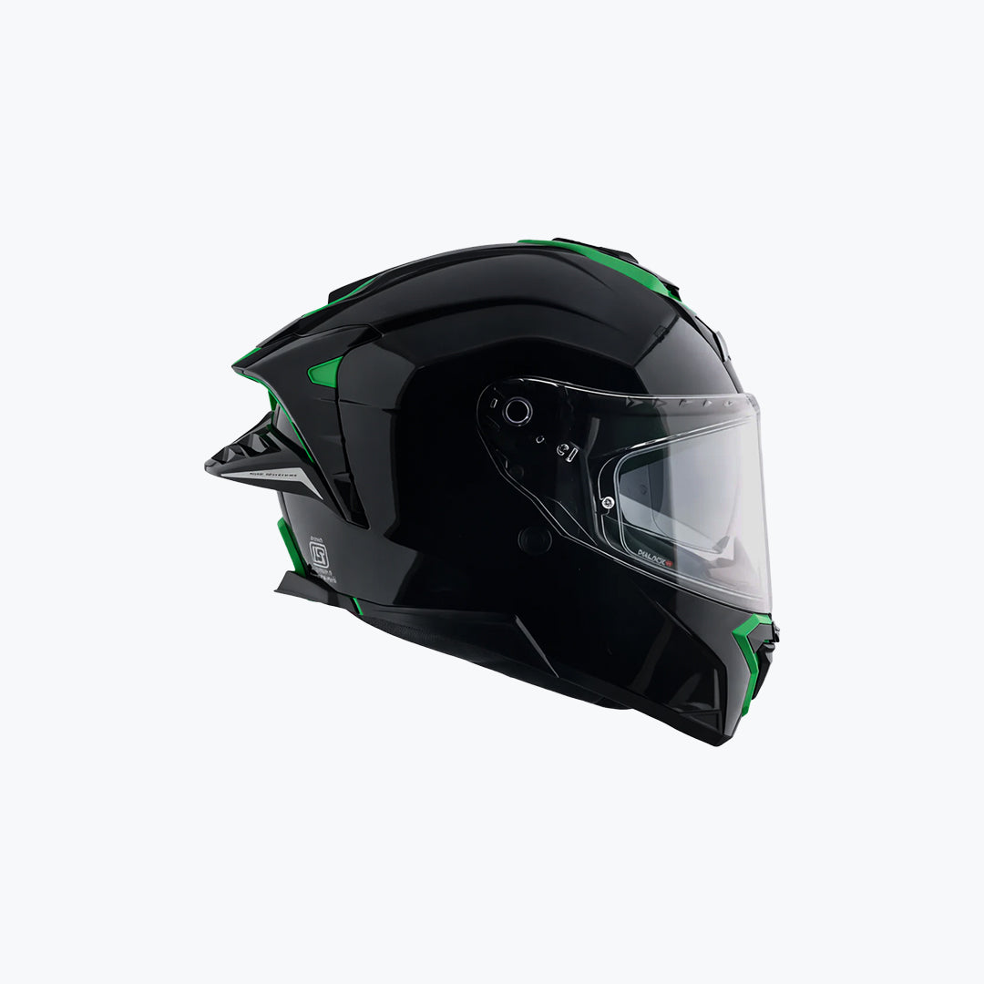 AXOR Brutale Corsa Black Green Full Face Helmet