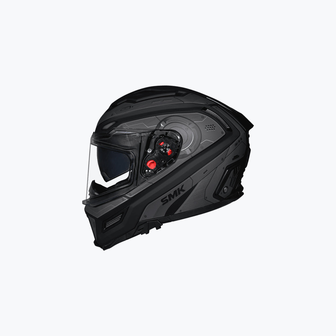 SMK Agnar Cyborg MA266 Full Face Helmet Matt Black Grey Multi Colour Variants
