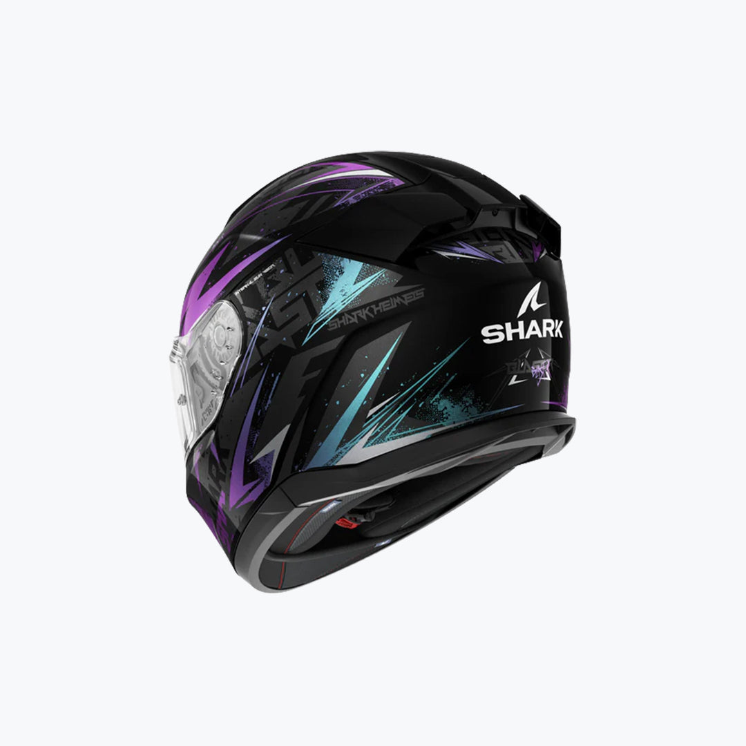 SHARK D-SKWAL 3 Blast-R Full Face Helmet Black Green Glitter KGX