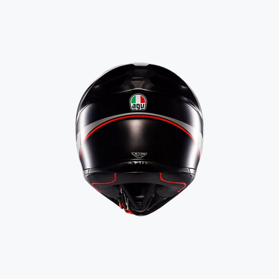 AGV K1 S LAP Matt Black/Grey/Red ISI Helmet