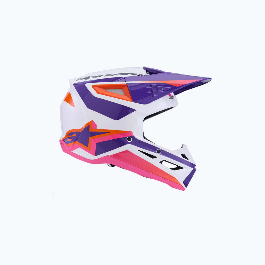 Alpinestars SM3 Heat Helmet White Purple Pink