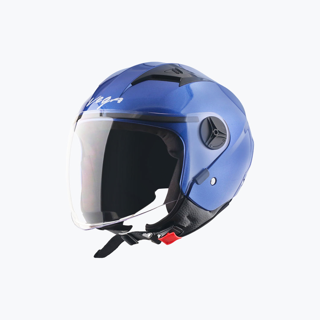 Vega Clark DX Open Face Helmet Solid Blue / Athena Grey / Black / Dull Black / Ivory / Light Purple / Matt Black / White