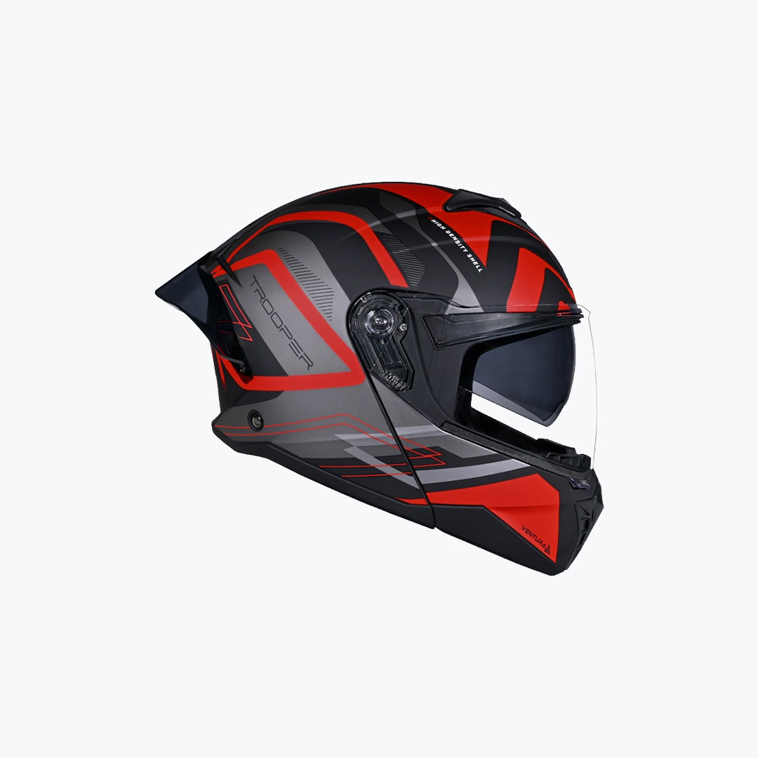 STUDDS Trooper D3 Full Face Helmet Black N2 Red