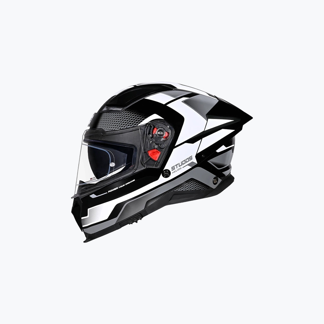 STUDDS Helios D1 Asphalt WCV Full Face Helmet Black N4 Grey